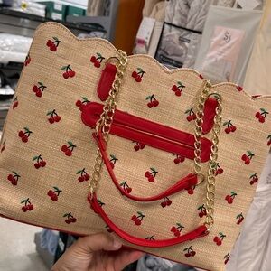 Betsey Johnson Cherry Print Tote Bag |
Straw Look Summer Purse NWT
